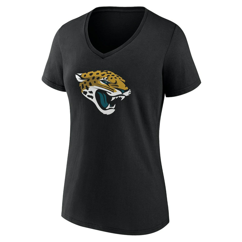 Jacksonville Jaguars Women's Team Authentic Personalized Name & Number V-Neck T-Shirt - Black T-shirts