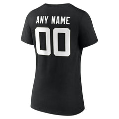 Jacksonville Jaguars Women's Team Authentic Personalized Name & Number V-Neck T-Shirt - Black T-shirts
