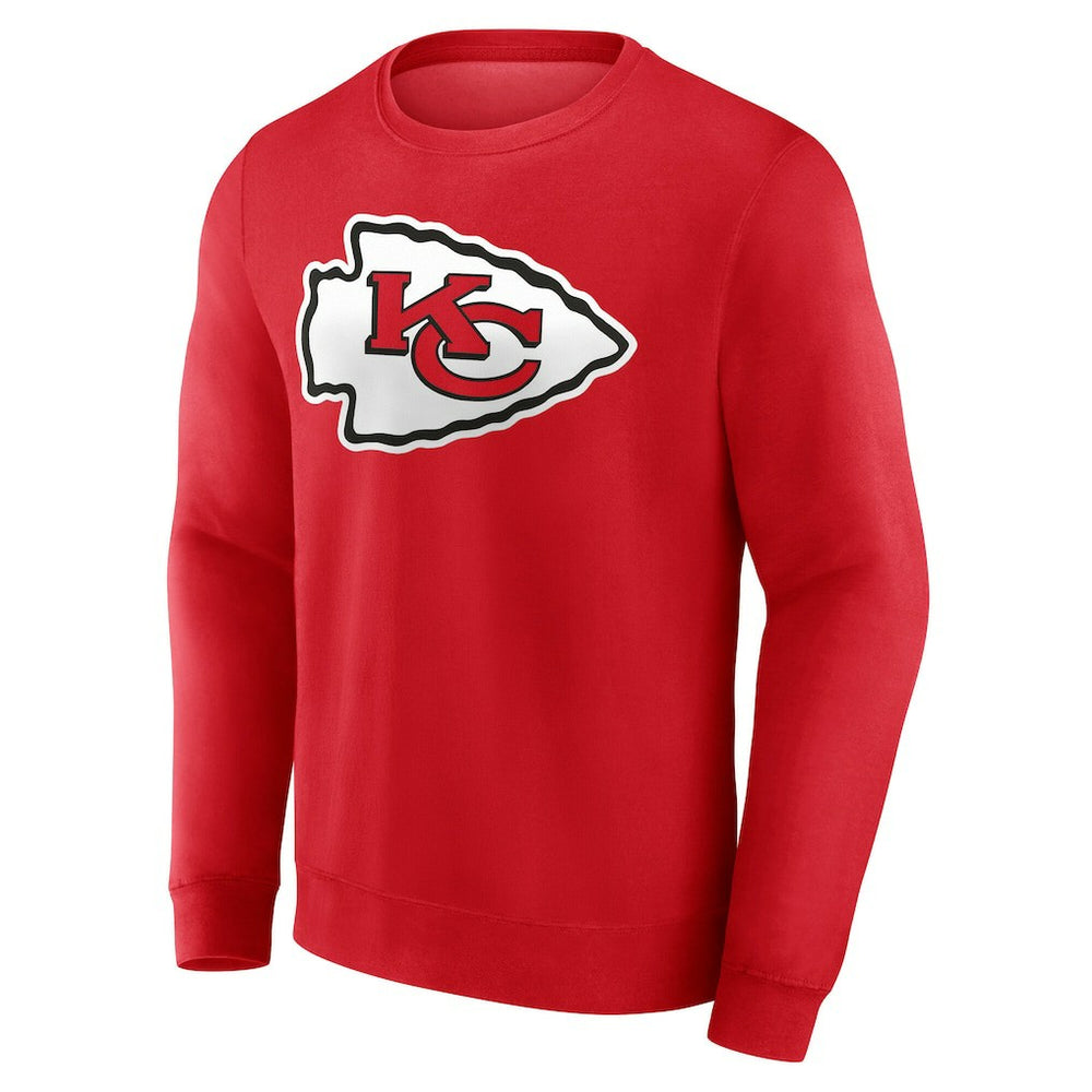 Kansas City Chiefs Team Authentic Personalized Name & Number Sweatshirt - Red Sweatshirts