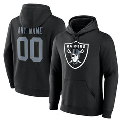 Las Vegas Raiders Team Authentic Personalized Name & Number Hoodie - Black Hoodies
