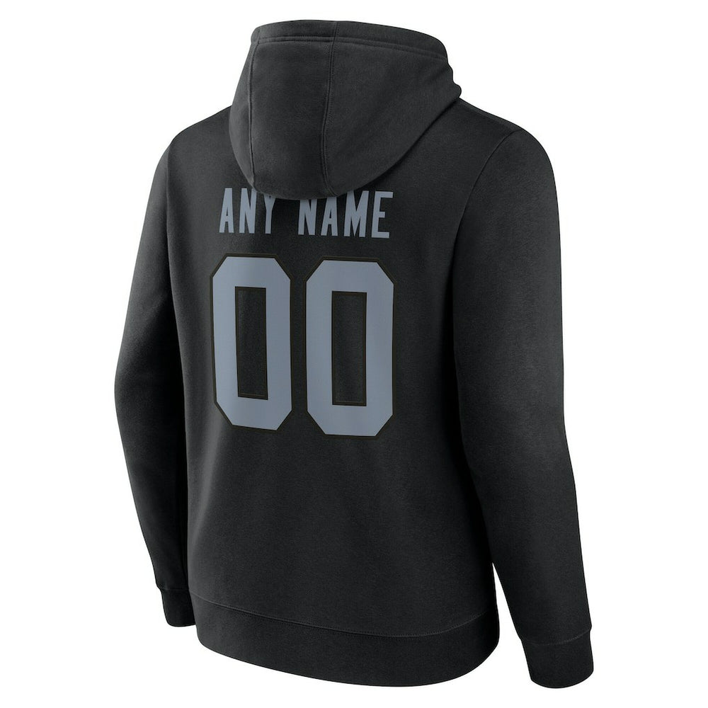 Las Vegas Raiders Team Authentic Personalized Name & Number Hoodie - Black Hoodies