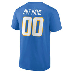 Los Angeles Chargers Team Authentic Personalized Name & Number T-Shirt - Powder Blue T-shirts