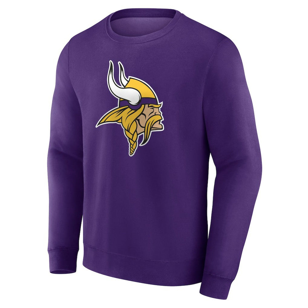 Minnesota Vikings Team Authentic Personalized Name & Number Sweatshirt - Purple Sweatshirts
