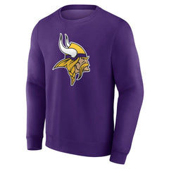 Minnesota Vikings Team Authentic Personalized Name & Number Sweatshirt - Purple Sweatshirts