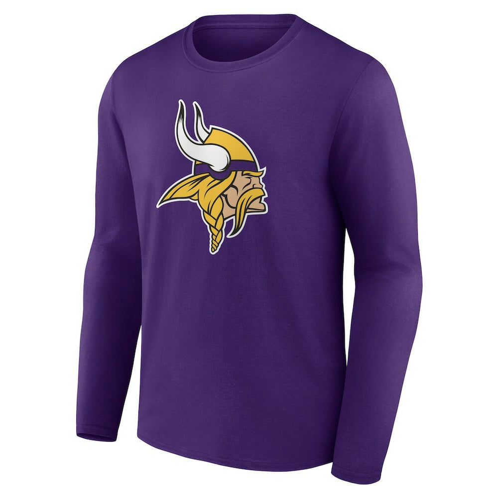 Minnesota Vikings Team Authentic Personalized Name & Number Long Sleeve T-Shirt - Purple T-shirts
