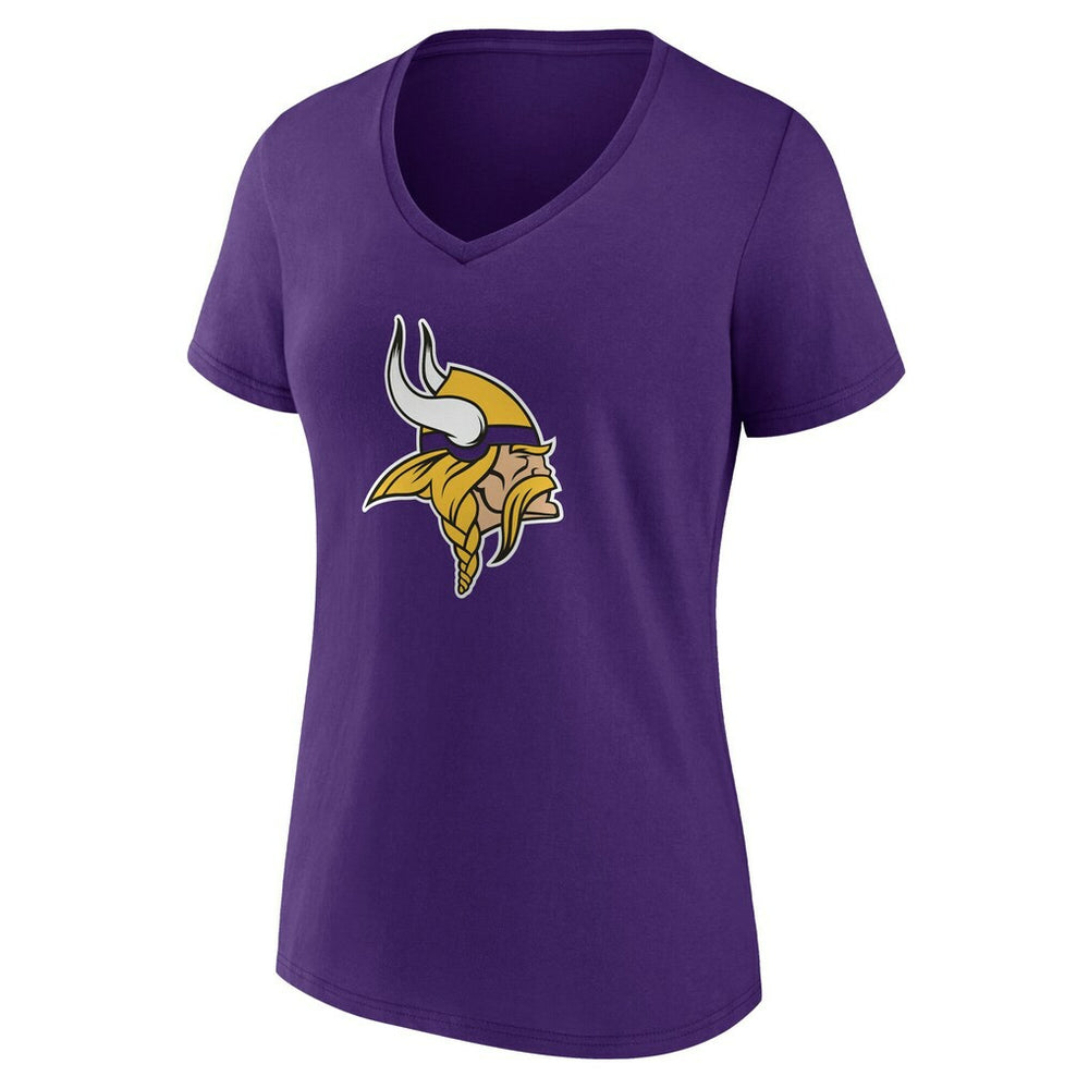 Minnesota Vikings Women's Team Authentic Personalized Name & Number V-Neck T-Shirt - Purple T-shirts