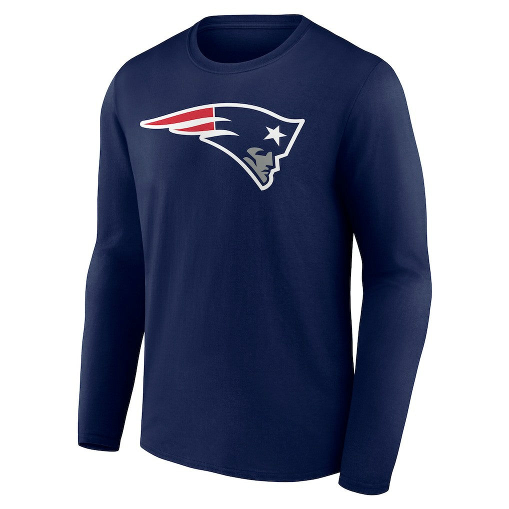 New England Patriots Team Authentic Personalized Name & Number Long Sleeve T-Shirt - Navy T-shirts