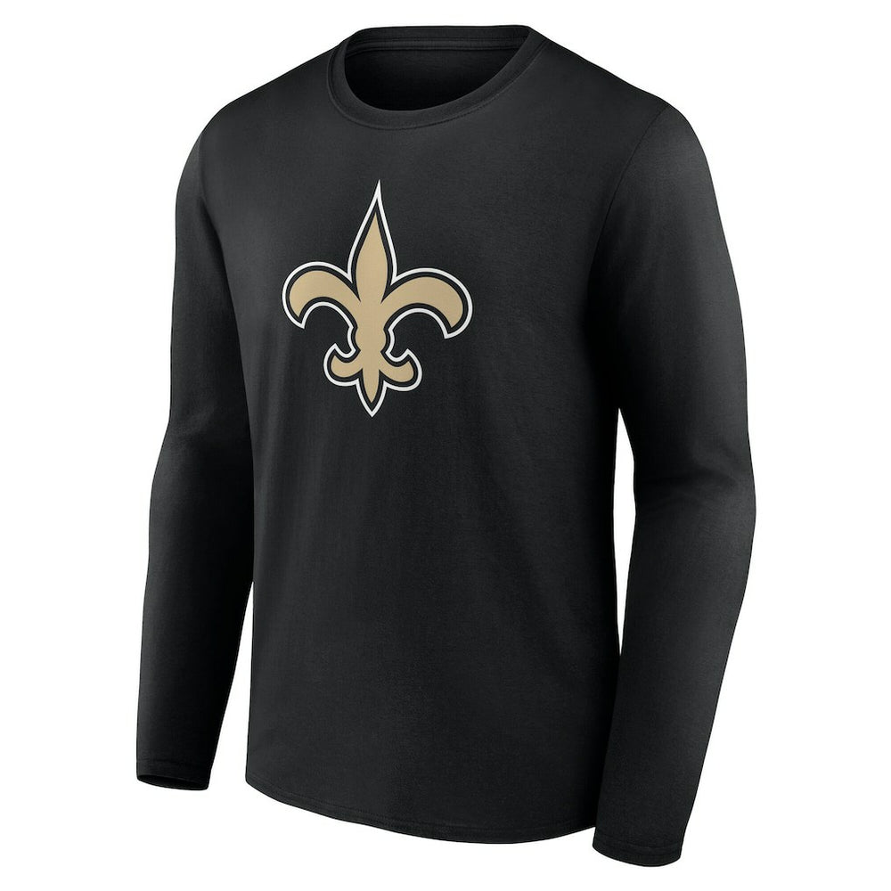 New Orleans Saints Team Authentic Personalized Name & Number Long Sleeve T-Shirt - Black T-shirts