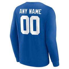 New York Giants Team Authentic Personalized Name & Number Sweatshirt - Royal Sweatshirts