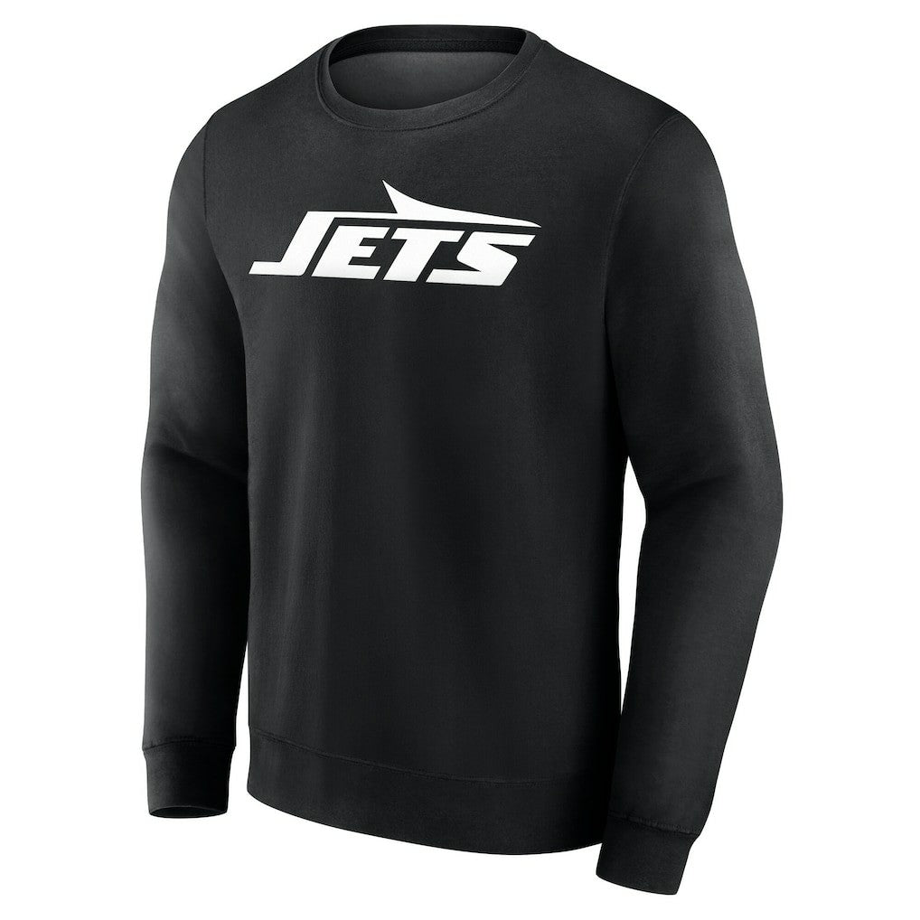 New York Jets Team Authentic Personalized Name & Number Sweatshirt - Black Sweatshirts