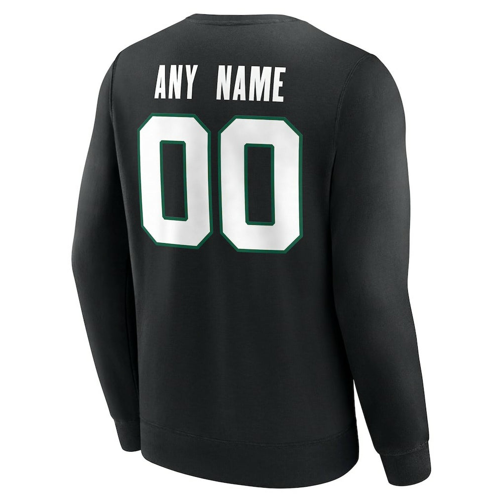 New York Jets Team Authentic Personalized Name & Number Sweatshirt - Black Sweatshirts