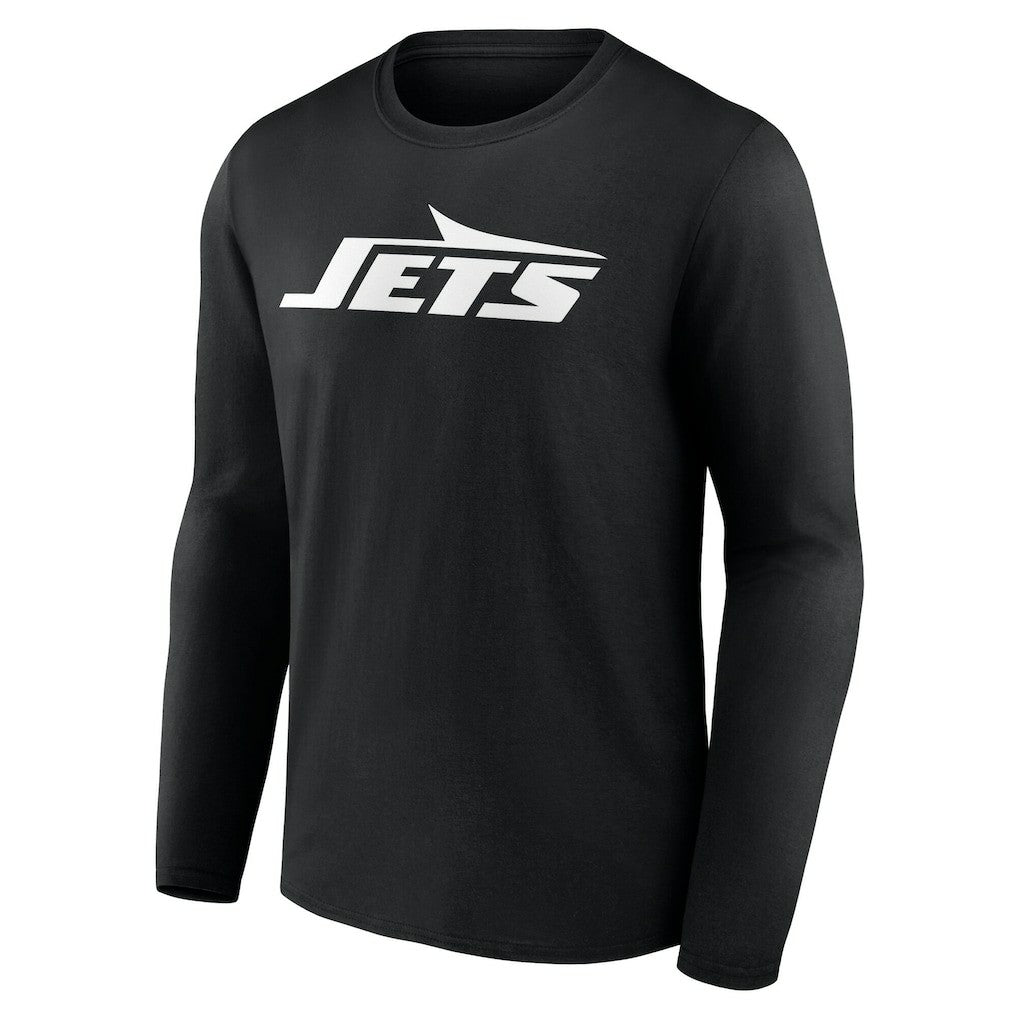 New York Jets Team Authentic Personalized Name & Number Long Sleeve T-Shirt - Black T-shirts