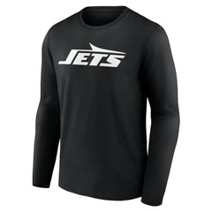 New York Jets Team Authentic Personalized Name & Number Long Sleeve T-Shirt - Black T-shirts