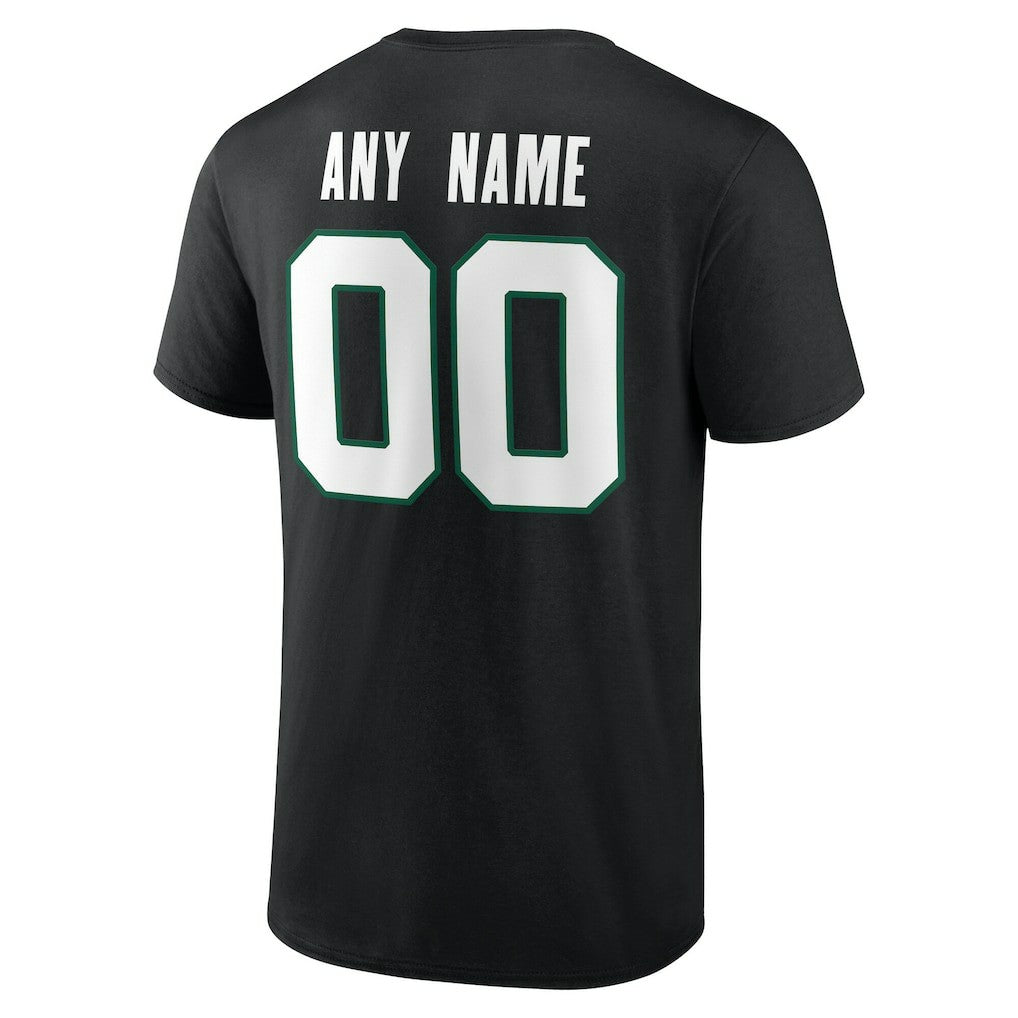 New York Jets Team Authentic Personalized Name & Number T-Shirt - Black T-shirts