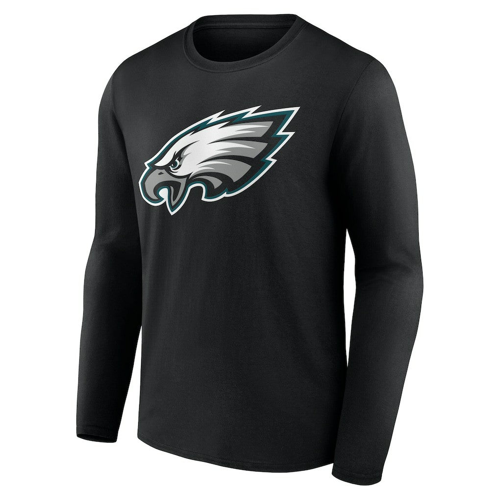 Philadelphia Eagles Team Authentic Personalized Name & Number Long Sleeve T-Shirt - Black T-shirts