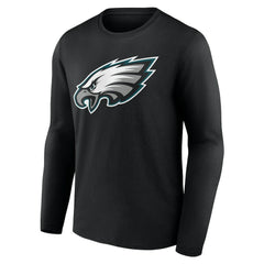Philadelphia Eagles Team Authentic Personalized Name & Number Long Sleeve T-Shirt - Black T-shirts