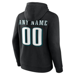 Philadelphia Eagles Team Authentic Personalized Name & Number Hoodie - Black Hoodies
