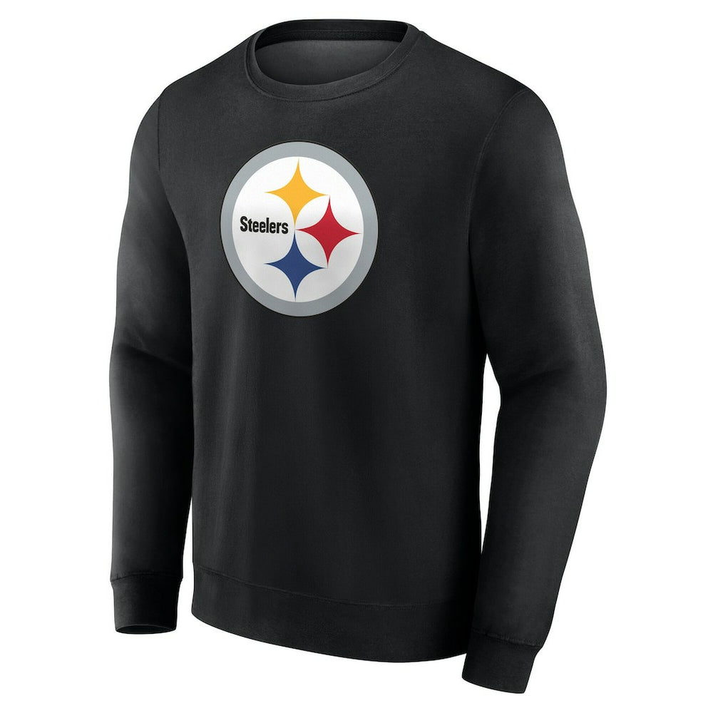 Pittsburgh Steelers Team Authentic Personalized Name & Number Sweatshirt - Black Sweatshirts