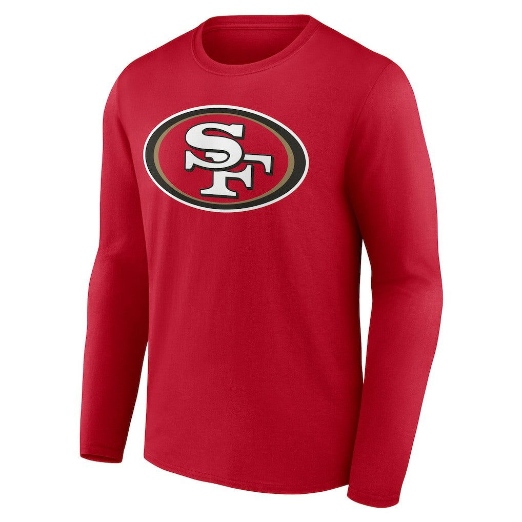San Francisco 49ers Team Authentic Personalized Name & Number Long Sleeve T-Shirt - Scarlet T-shirts
