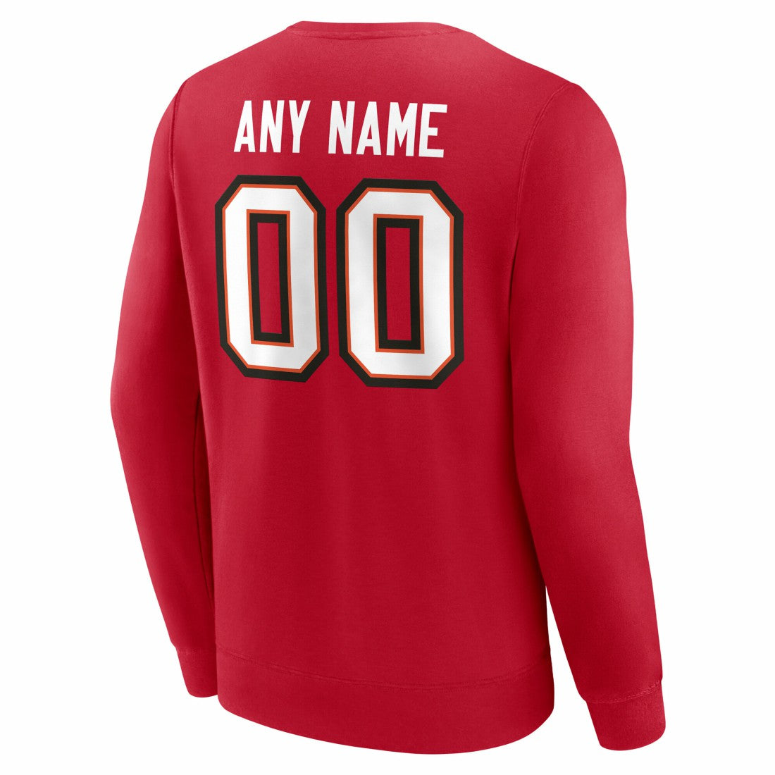 Tampa Bay Buccaneers Team Authentic Personalized Name & Number Sweatshirt - Red Sweatshirts