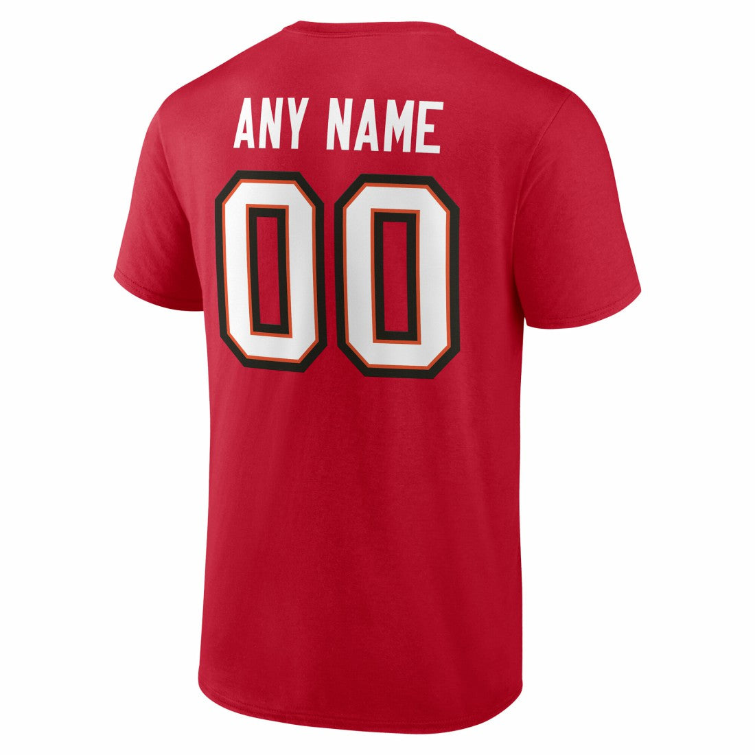Tampa Bay Buccaneers Team Authentic Personalized Name & Number T-Shirt - Red T-shirts