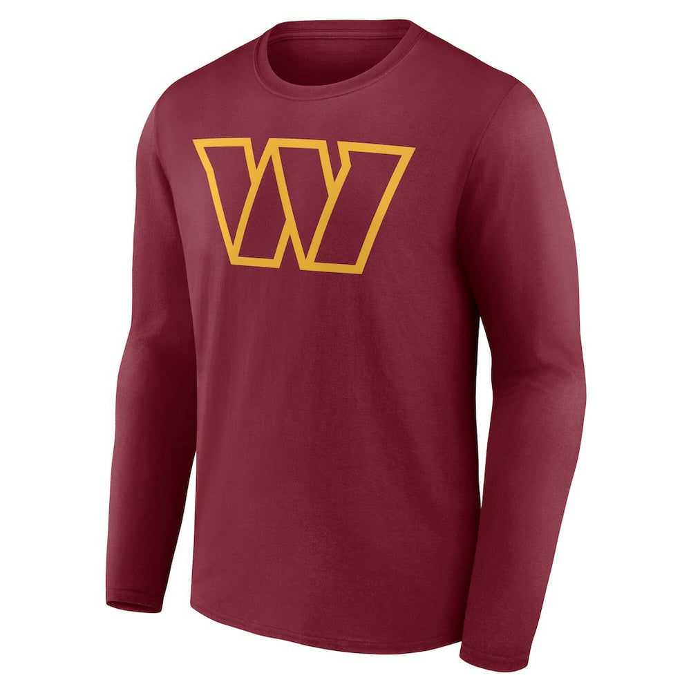 Washington Commanders Team Authentic Personalized Name & Number Long Sleeve T-Shirt - Burgundy T-shirts