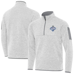 Los Angeles Dodgers Antigua Back-to-Back World Series Champions Fortune Quarter-Zip Pullover - Heather Gray Pullover