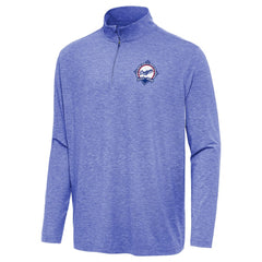 Los Angeles Dodgers Antigua Back-to-Back World Series Champions Hunk Quarter-Zip Pullover - Heather Royal Pullover