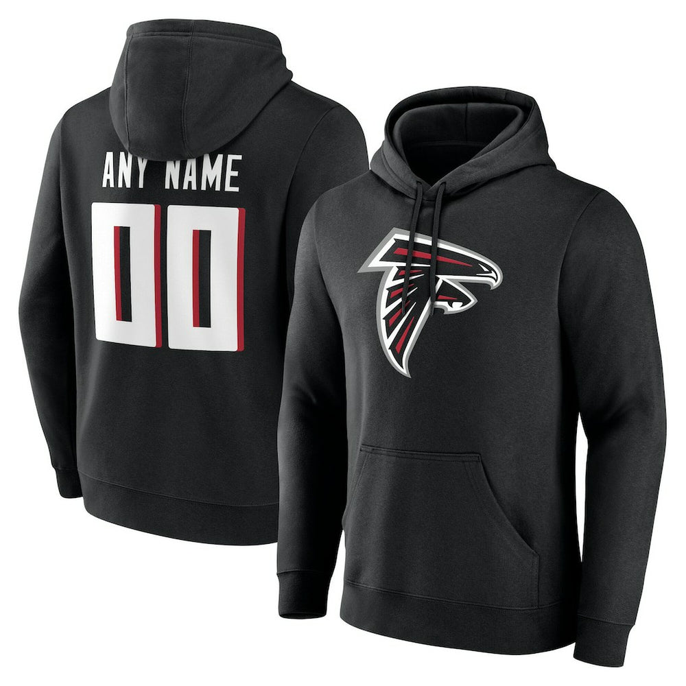 Atlanta Falcons Big & Tall Team Authentic Custom Hoodie - Black Hoodies