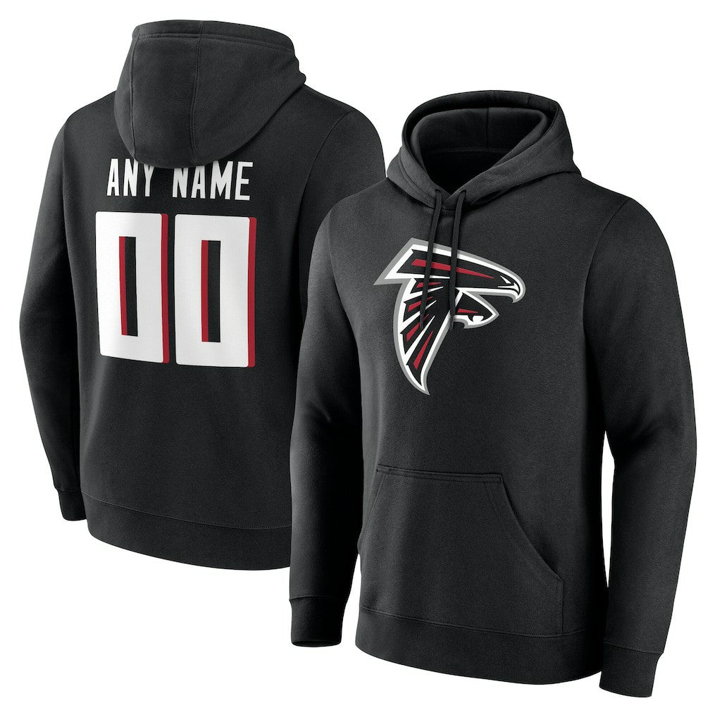 Atlanta Falcons Big & Tall Team Authentic Custom Hoodie - Black Hoodies