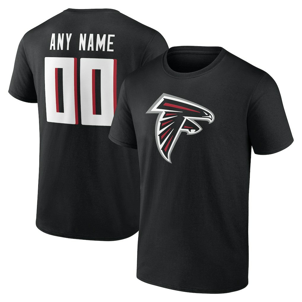 Atlanta Falcons Big & Tall Team Authentic Custom T-Shirt - Black T-shirts