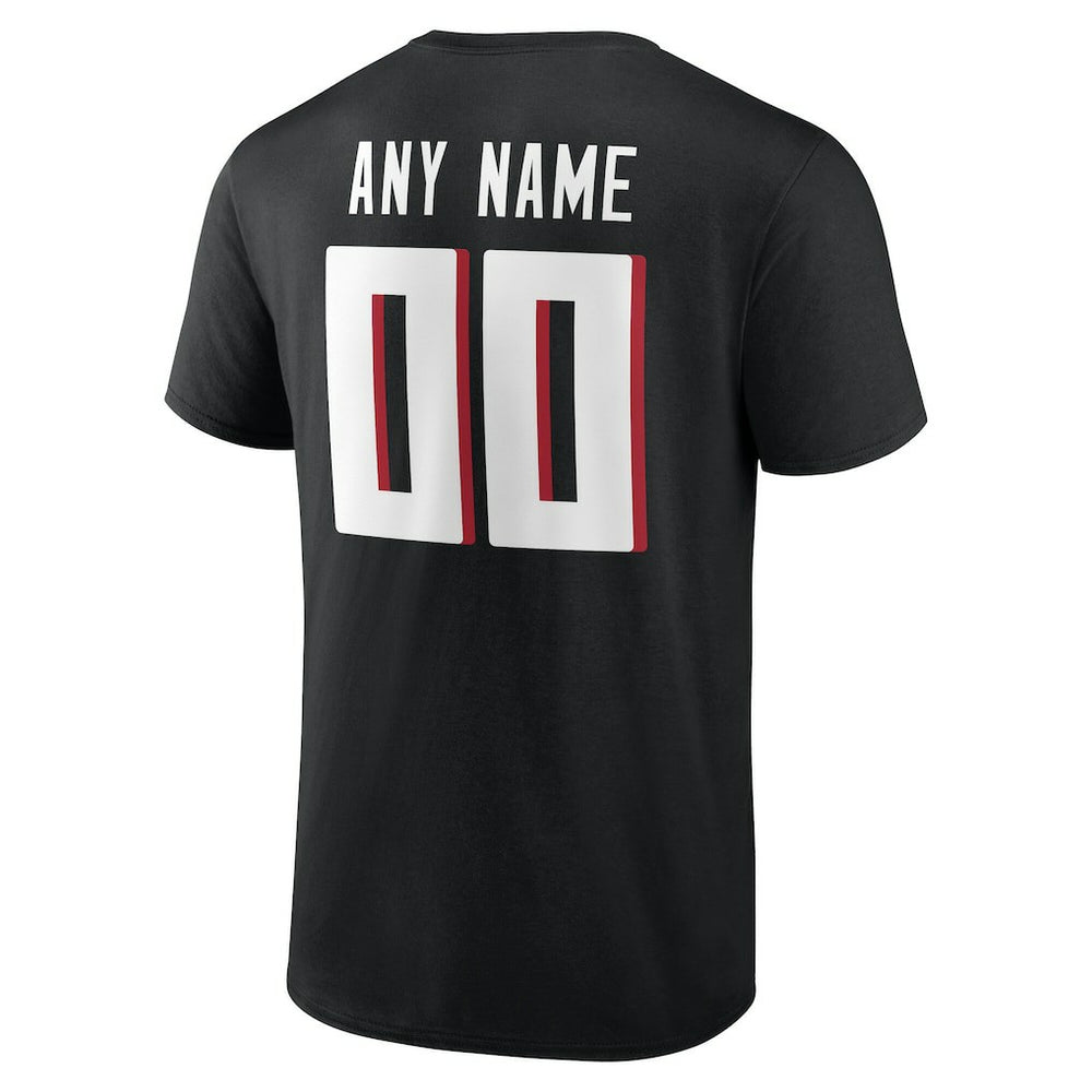 Atlanta Falcons Big & Tall Team Authentic Custom T-Shirt - Black T-shirts