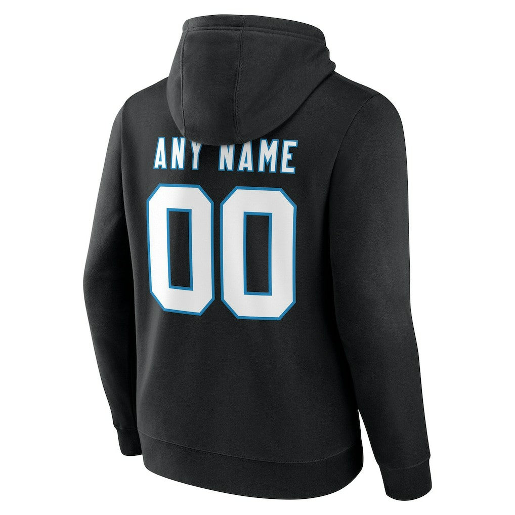 Carolina Panthers Big & Tall Team Authentic Custom Hoodie - Black Hoodies