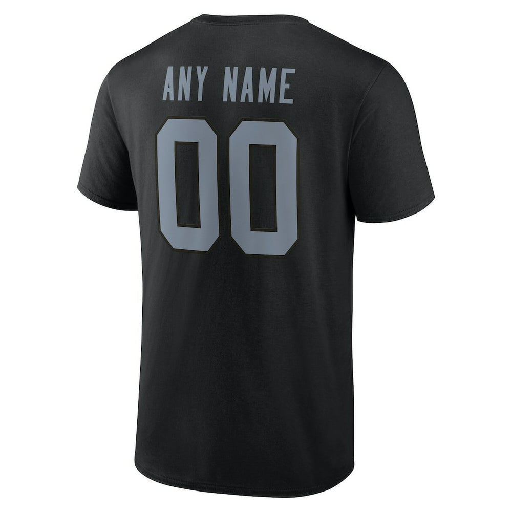 Las Vegas Raiders Big & Tall Team Authentic Custom T-Shirt - Black T-shirts