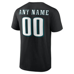 Philadelphia Eagles Big & Tall Team Authentic Custom T-Shirt - Black T-shirts