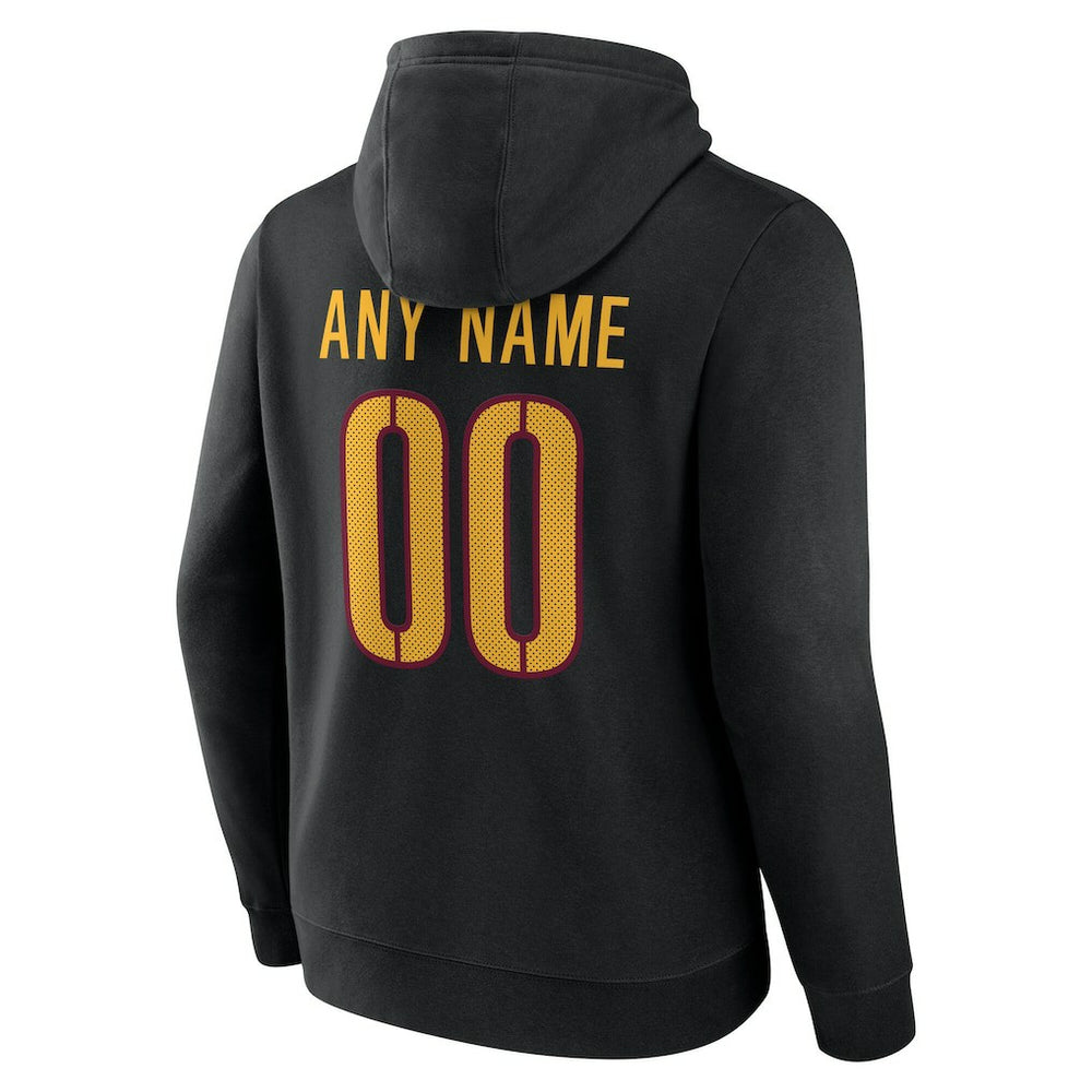 Washington Commanders Big & Tall Team Authentic Custom Hoodie - Black Hoodies