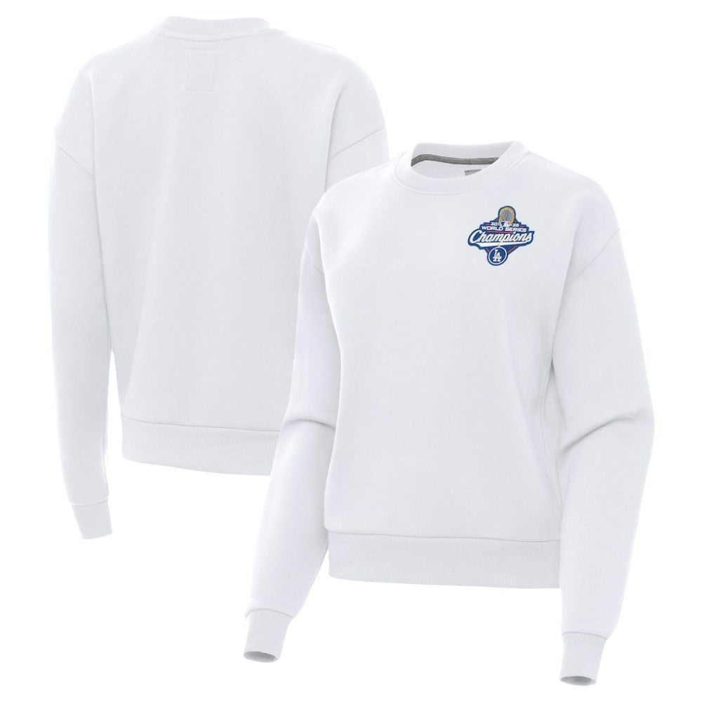 Los Angeles Dodgers Antigua Women's 2025 World Series Champions Victory Sweatshirt - White Sweatshirts