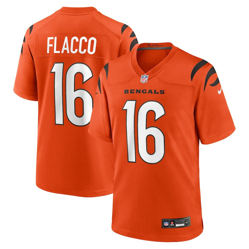 Joe Flacco Cincinnati Bengals Alternate Game Jersey - Orange Jerseys