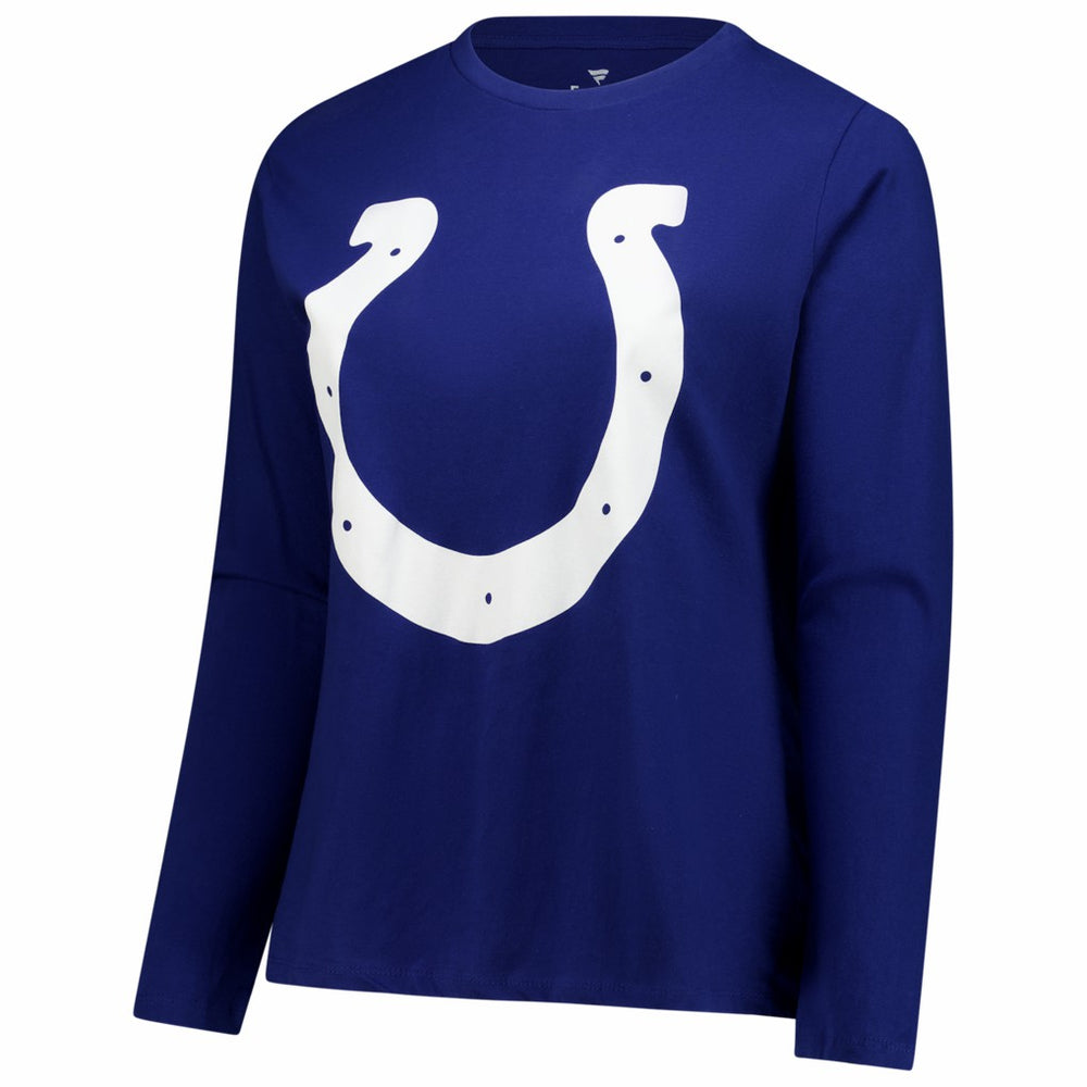 Indianapolis Colts Women's Plus Size Scoop Neck Long Sleeve T-Shirt - Royal T-shirts
