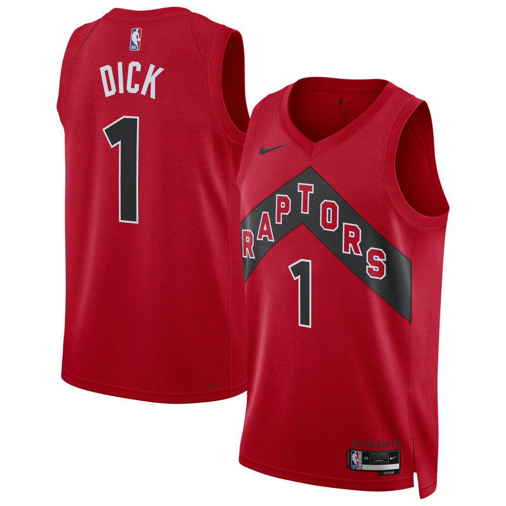 Gradey Dick Toronto Raptors Unisex Swingman Player Jersey Icon Edition Red - Nike