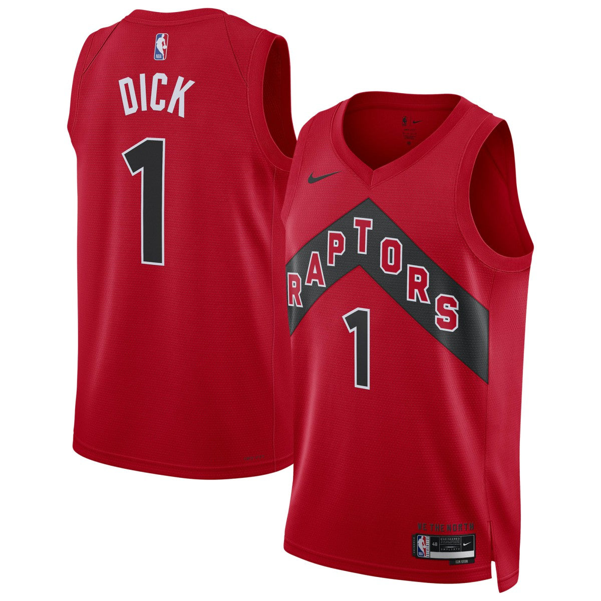 Gradey Dick Toronto Raptors Unisex Swingman Player Jersey Icon Edition Red - Nike