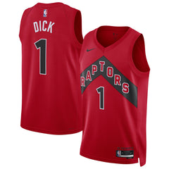 Gradey Dick Toronto Raptors Unisex Swingman Player Jersey Icon Edition Red - Nike