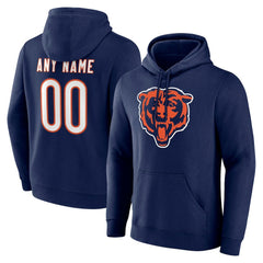 Chicago Bears Big & Tall Team Authentic Custom Hoodie - Navy Hoodies