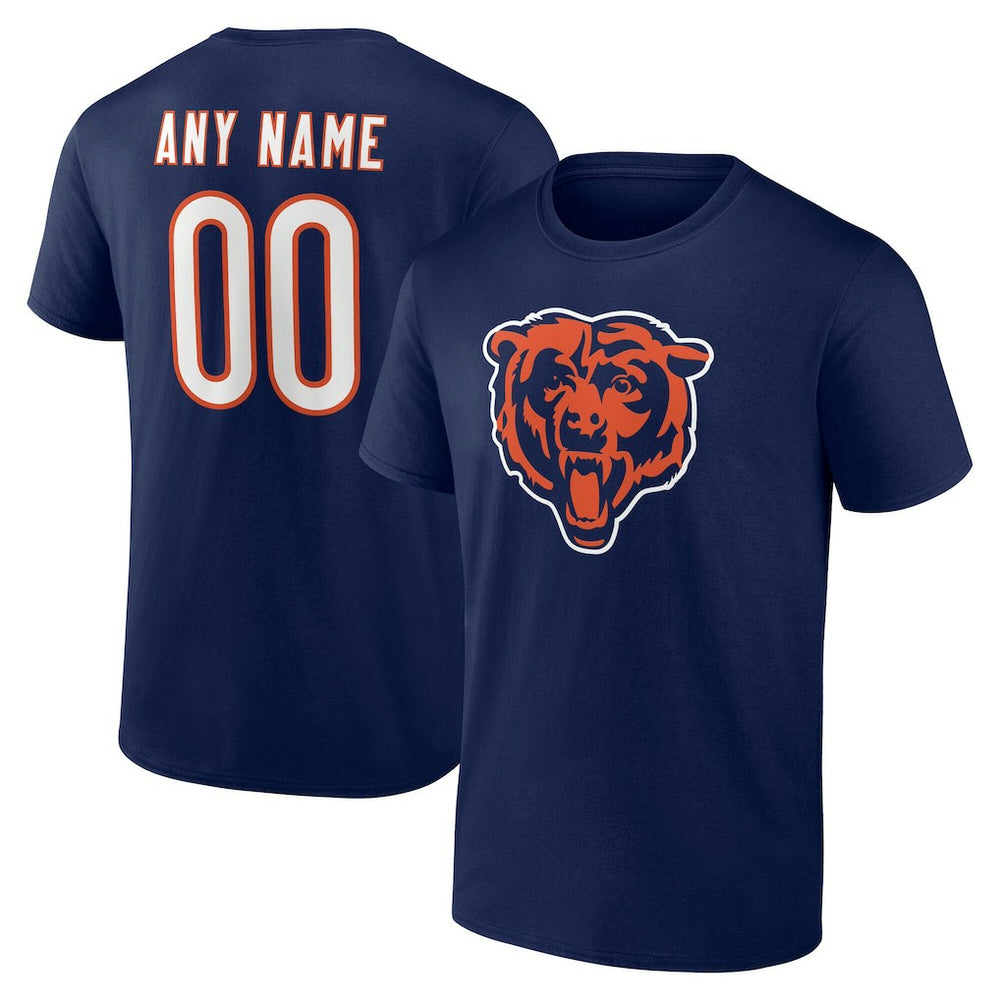 Chicago Bears Big & Tall Team Authentic Custom T-Shirt - Navy T-shirts