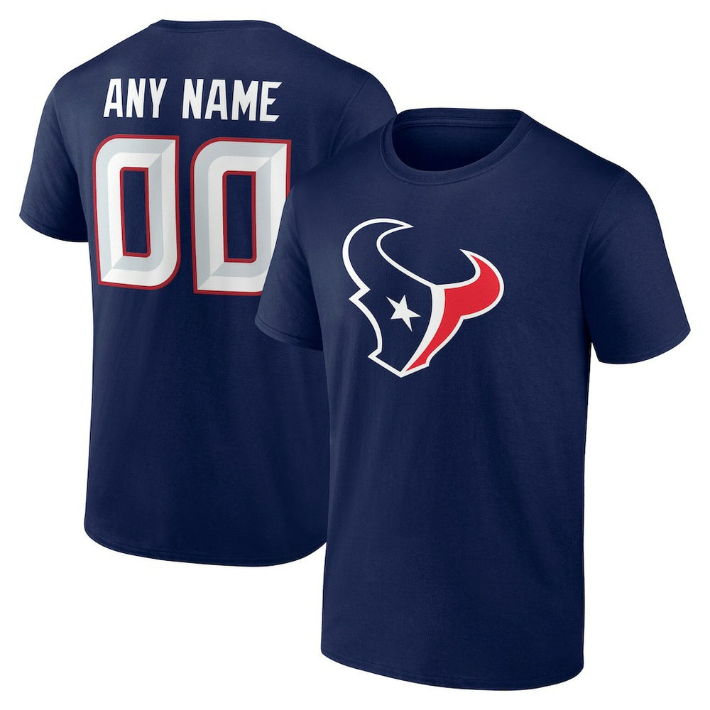 Houston Texans Big & Tall Team Authentic Custom T-Shirt - Navy T-shirts