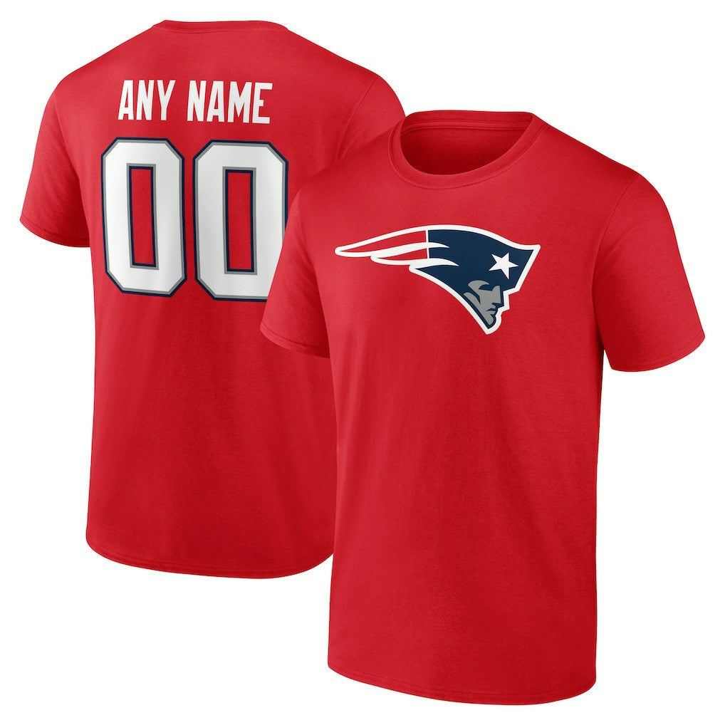 New England Patriots Big & Tall Team Authentic Custom T-Shirt - Red T-shirts