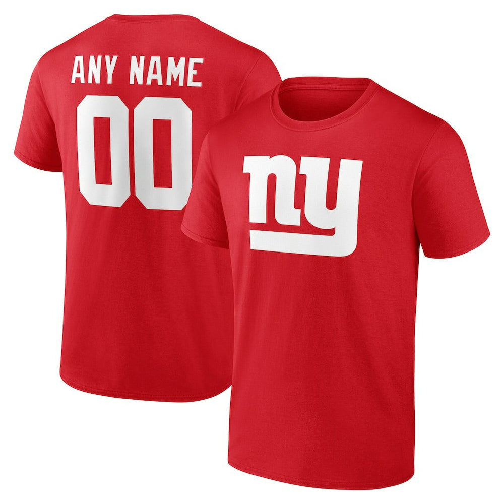 New York Giants Big & Tall Team Authentic Custom T-Shirt - Red T-shirts