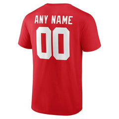 New York Giants Big & Tall Team Authentic Custom T-Shirt - Red T-shirts