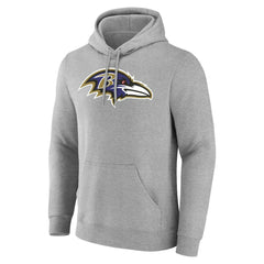Baltimore Ravens Big & Tall Team Authentic Custom Hoodie - Gray Hoodies
