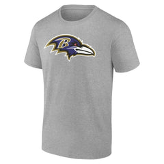 Baltimore Ravens Big & Tall Team Authentic Custom T-Shirt - Gray T-shirts